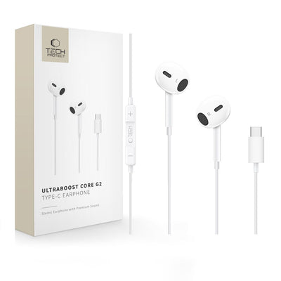 Casti Tech-protect Ultraboost Core G2 Usb-c - Alb