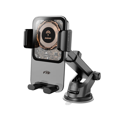 Suport auto Dudao F19 Clamp cu 15W Inductive Incarcator - Negru