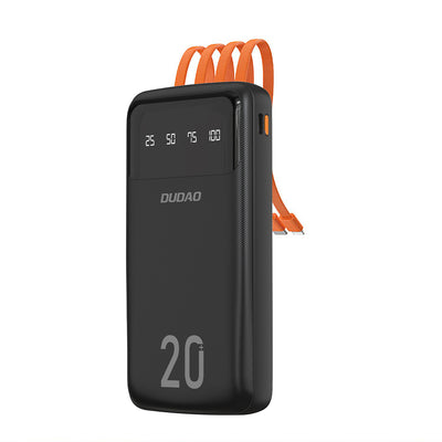 Cablu Dudao Large Capacity Acumulator extern cu 4 Built-in 20000mAh USB Type C + Micro USB + Lightning + Usb-a (Input) -