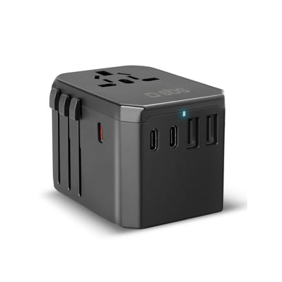 Husa SBS Universal Gan Travel Adaptor 70W 3xUSB-C 2xUSB-A cu - Negru