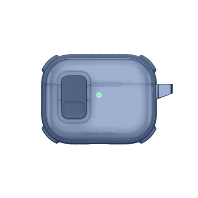 Husa Amazingthing Titan Pro Mag Transparent pentru AirPods Pro 3 - Albastru