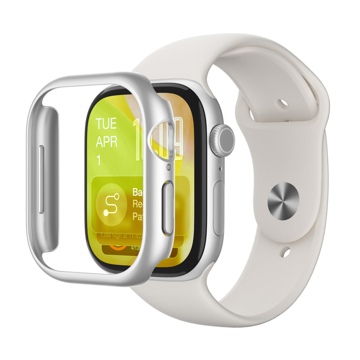 Husa Amazingthing Minimal Protective pentru Apple Watch Series 11 46mm - Argintiu