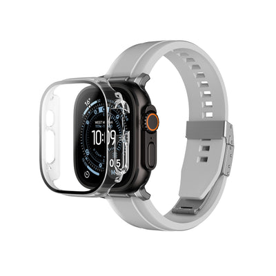 Folie Amazingthing Radix Glass protectie cu Husa pentru Apple Watch Uitra 3 49mm - Transparent
