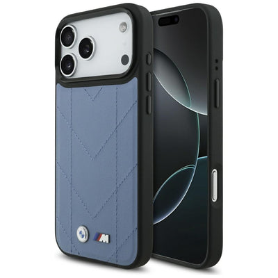 Husa BMW M Quilted Logo Magsafe pentru iPhone 17 Pro Max - Albastru