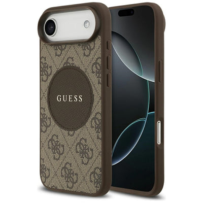 Husa Guess 4G Circle Classic Logo Magsafe pentru iPhone Air - Maro