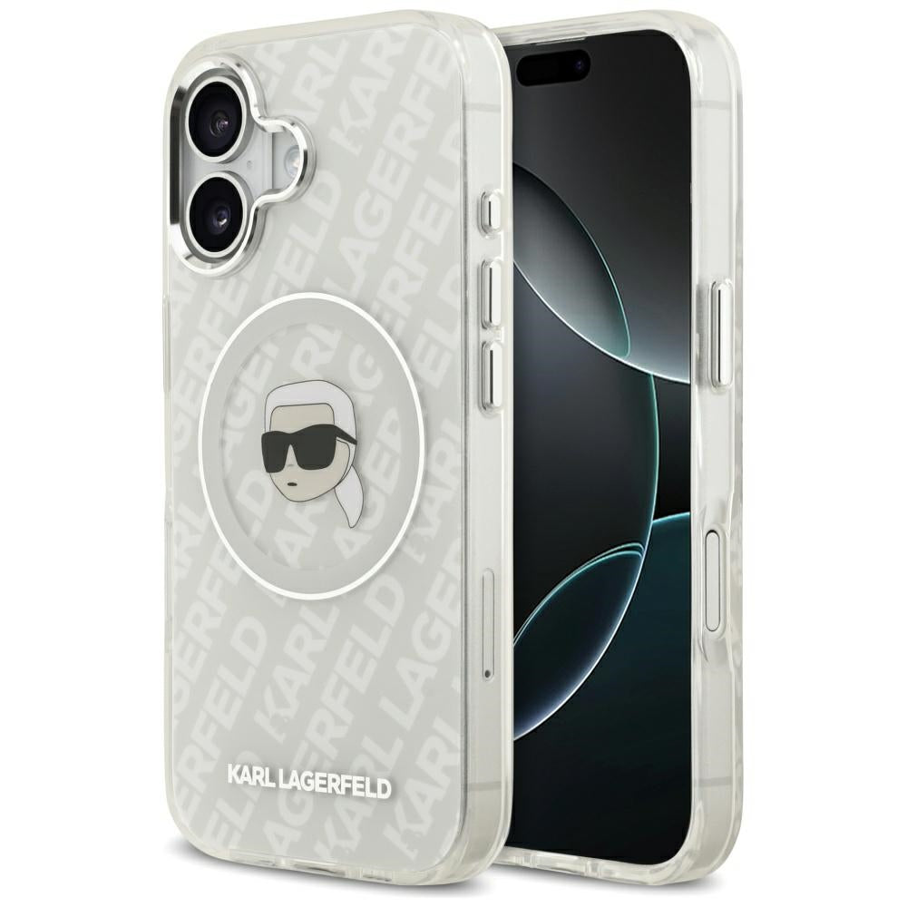 Husa Karl Lagerfeld IML Karl Head Logo Magsafe iPhone 17 - Gri