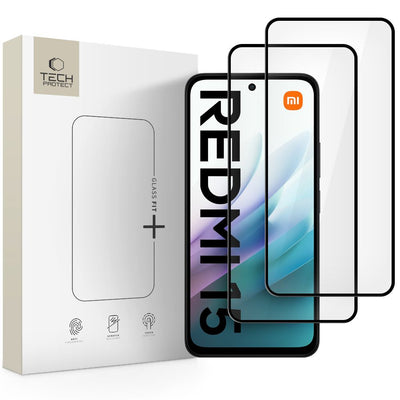 Folie Tech-protect Glass Fit+ 2-pack sticla pentru Xiaomi Redmi 15 4G / 5G - Negru