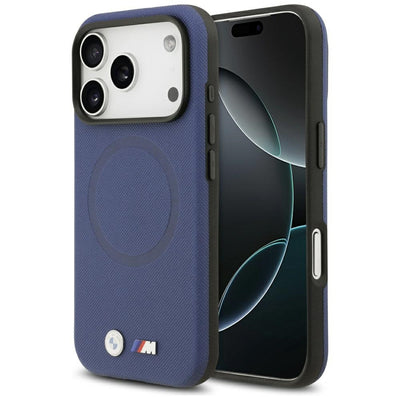 Husa BMW M FW Metal Logo Magsafe pentru iPhone 17 Pro - Bleumarin