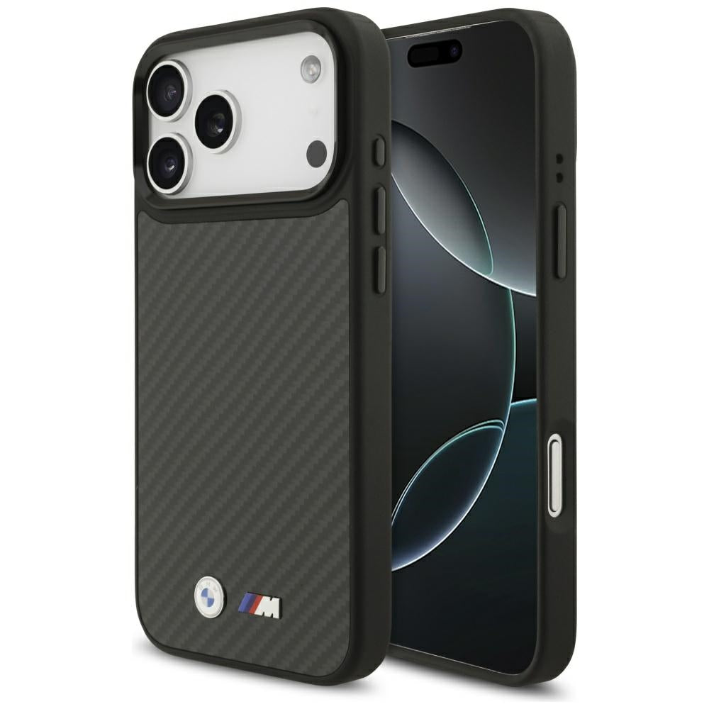 Husa BMW M Kevlar Matt Magsafe pentru iPhone 17 Pro Max - Negru