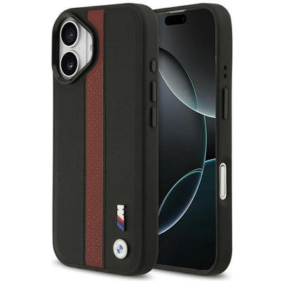 Husa BMW M Perforated Stripe Logo Magsafe pentru iPhone 17 - Rosu