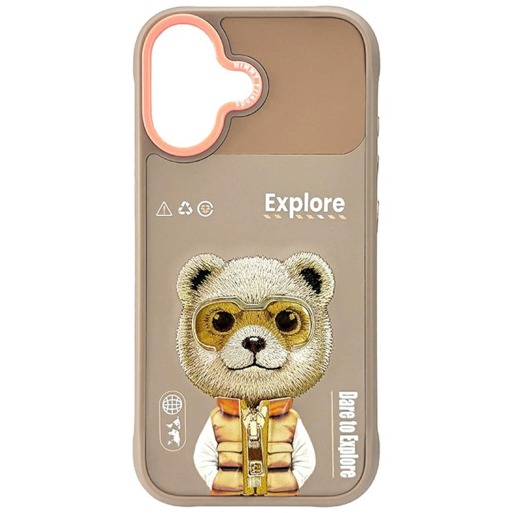 Husa Nimmy Cool&Cute 2.0 Bear pentru iPhone 17 - Bej