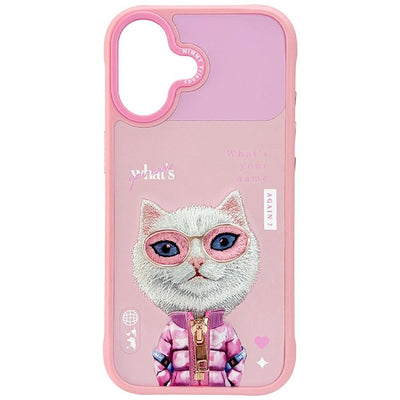 Husa Nimmy Cool&Cute 2.0 Cat pentru iPhone 17 - Roz