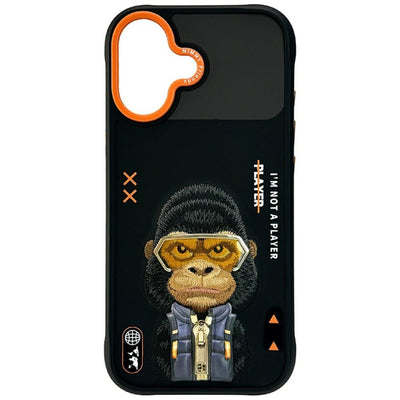 Husa Nimmy Cool&Cute 2.0 Gorilla pentru iPhone 17 - Negru