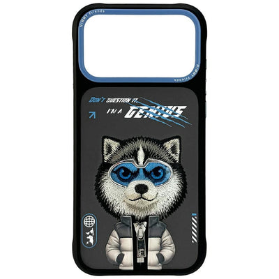 Husa Nimmy Cool&Cute 2.0 Wolf pentru iPhone 17 Pro - Negru