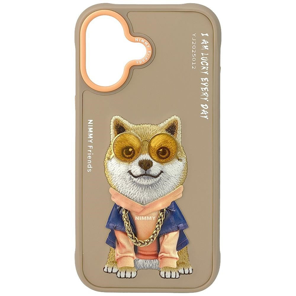 Husa Nimmy Glasses Cool Nag iPhone 17 - Bej