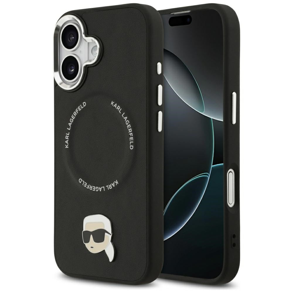 Husa Karl Lagerfeld Karl Pin Magsafe pentru iPhone 17 - Negru