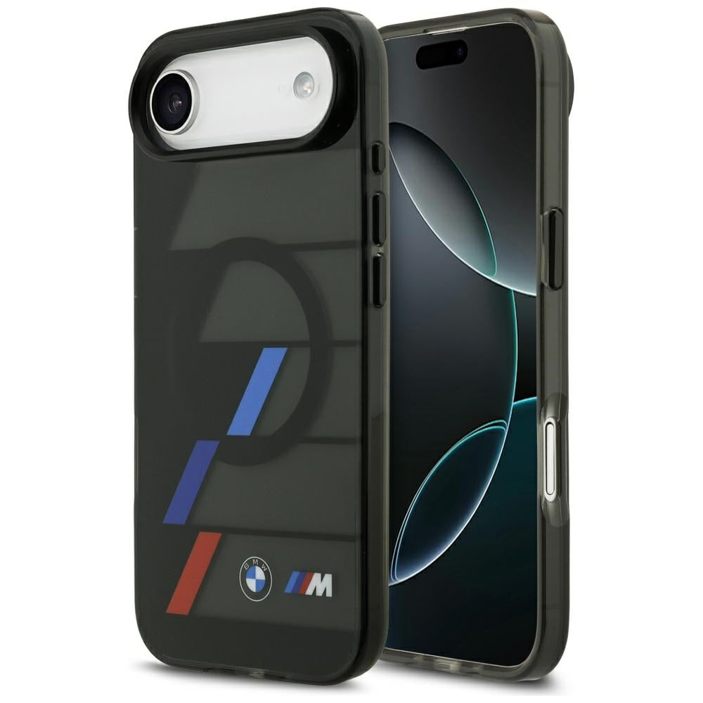 Husa BMW M IML Metal Buttons Tricolor Lines Magsafe pentru iPhone Air - Negru