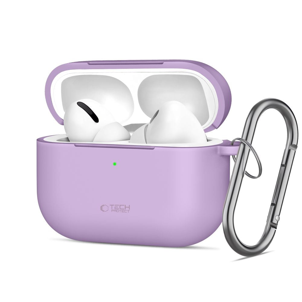 Husa Tech-protect Silicone Hook pentru AirPods Pro - Mov