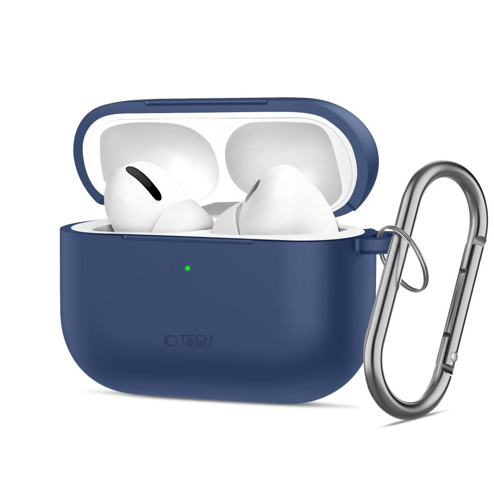 Husa Tech-protect Silicone Hook pentru AirPods Pro - Bleumarin