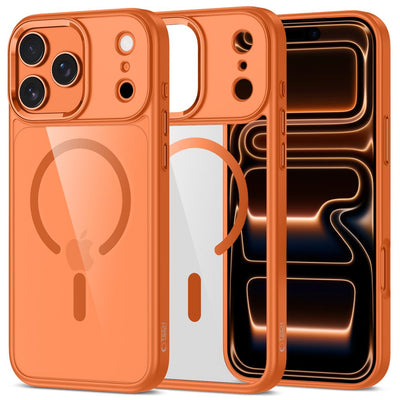 Husa Tech-protect Magmat Magsafe pentru iPhone 17 Pro - Transparent Portocaliu