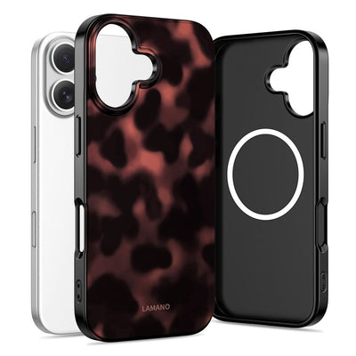 Husa Tech-protect Lamano Magsafe pentru iPhone 16 - Negru And Rosu