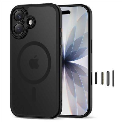 Husa Tech-protect Magpeak Magsafe CC pentru iPhone 17 - Matte Negru