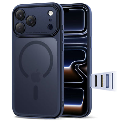 Husa Tech-protect Magpeak Magsafe CC pentru iPhone 17 Pro - Matte Bleumarin