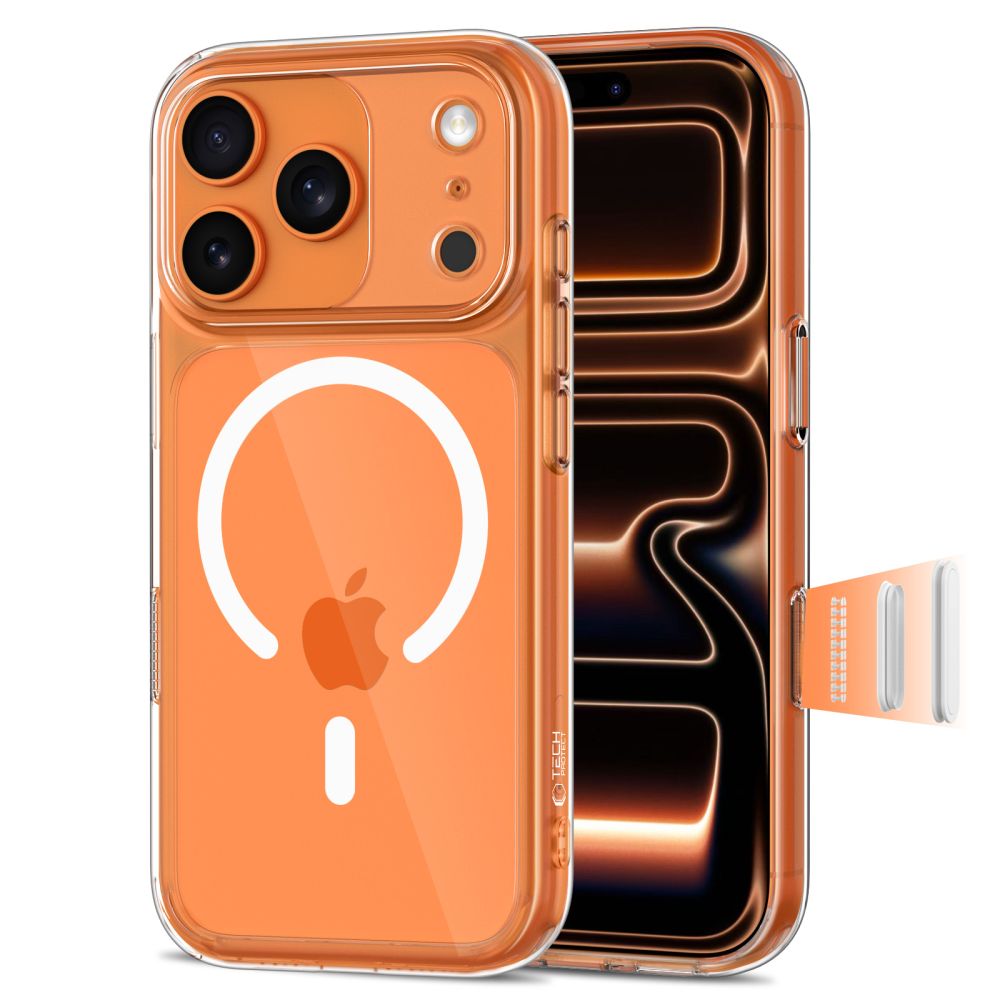 Husa Tech-protect Magpeak Magsafe CC pentru iPhone 17 Pro Max - Transparent