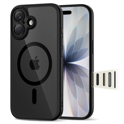 Husa Tech-protect Magpeak Magsafe CC pentru iPhone 17 - Transparent Negru