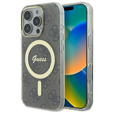 Husa Guess IML 4G Magsafe pentru iPhone 16 Pro Max - Maro