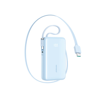Cablu Joyroom 10000mAh 35W Acumulator extern cu Built-in Retractable Usb-c And Lightning Lanyard - Albastru