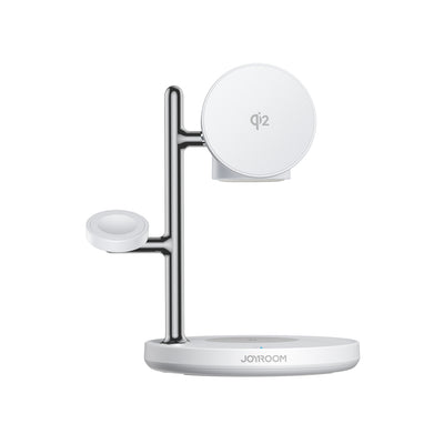Incarcator Joyroom Qi2 4-in-1 Desktop cu Built-in Inductive Night Light - Alb