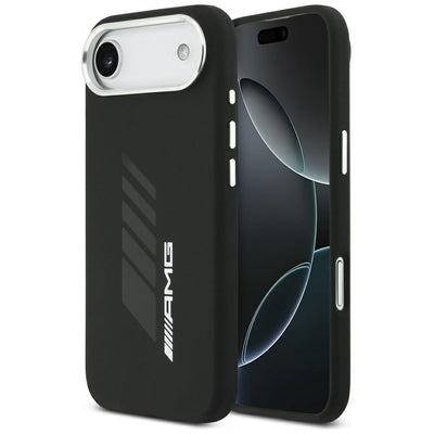 Husa AMG Silicone Oversize Rhombs Magsafe pentru iPhone Air - Negru