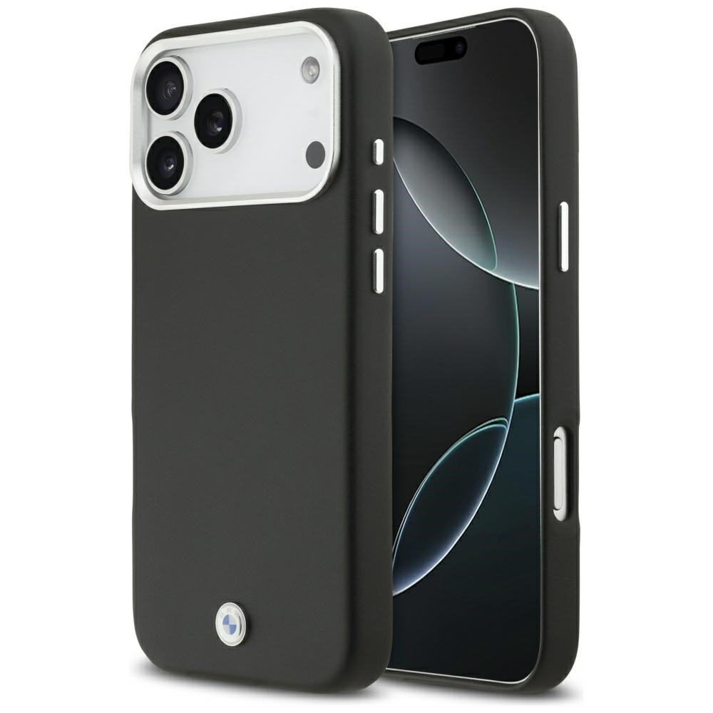 Husa BMW Sign Full Wrapped Metal Magsafe pentru iPhone 17 Pro Max - Negru