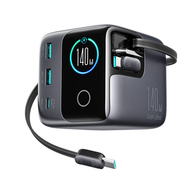 Cablu Joyroom Podix Gan 140W Desktop Incarcator cu 5 Ports And Dual Retractable - Gri