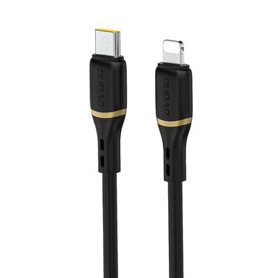 Cablu Dudao L25x Usb-c - Lightning 1m 30W cu Soft Silicone Braid - Negru