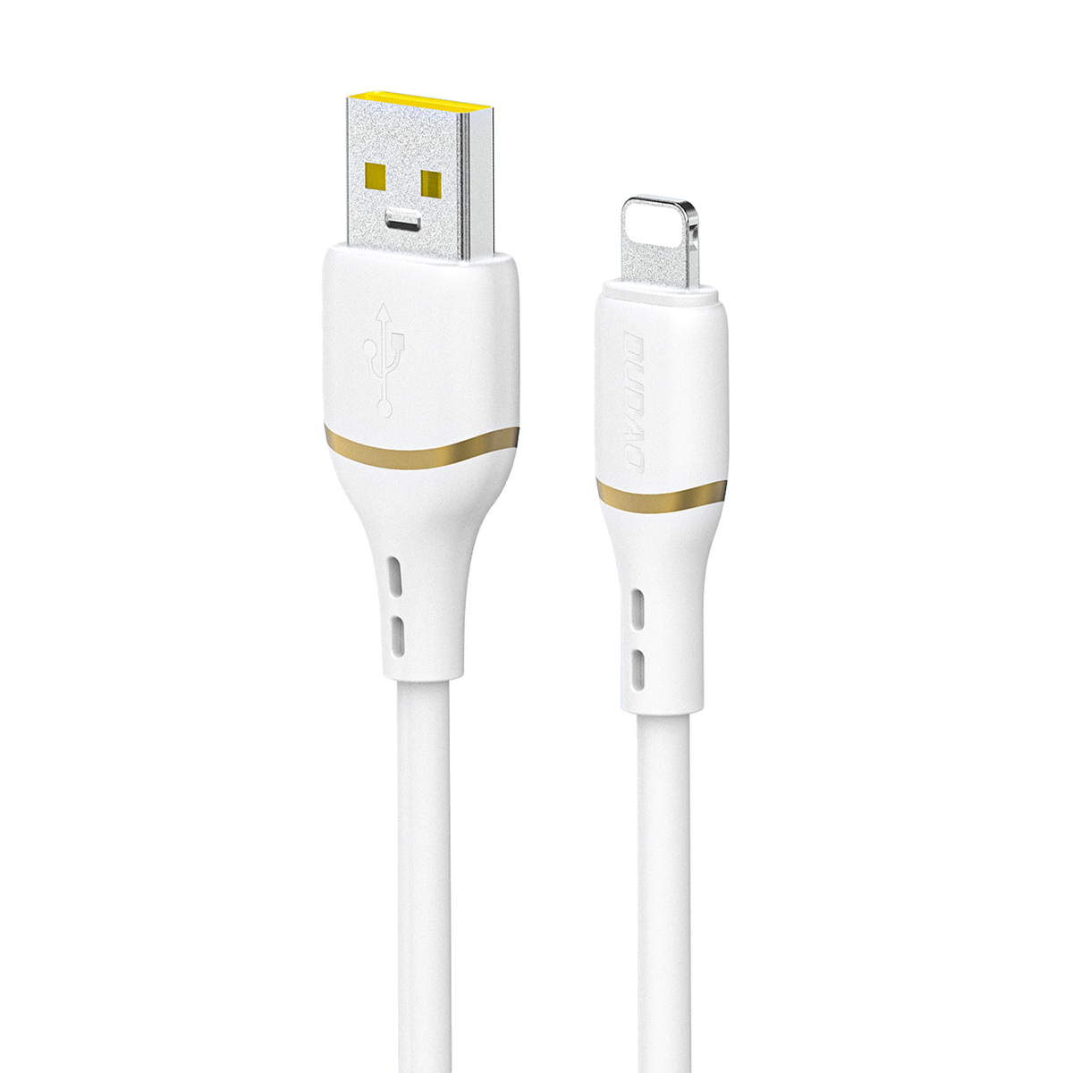 Cablu Dudao L25l Usb-a - Lightning 1m 30W cu Soft Silicone Braid - Alb