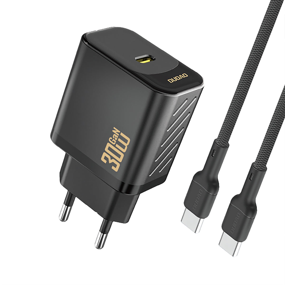Cablu Dudao A27pceu PD 30W Gan Usb-c Incarcator priza cu Usb-c - Negru
