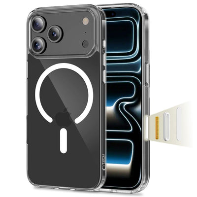 Husa Tech-protect Flexair Hybrid CC Magsafe pentru iPhone 17 Pro - Transparent