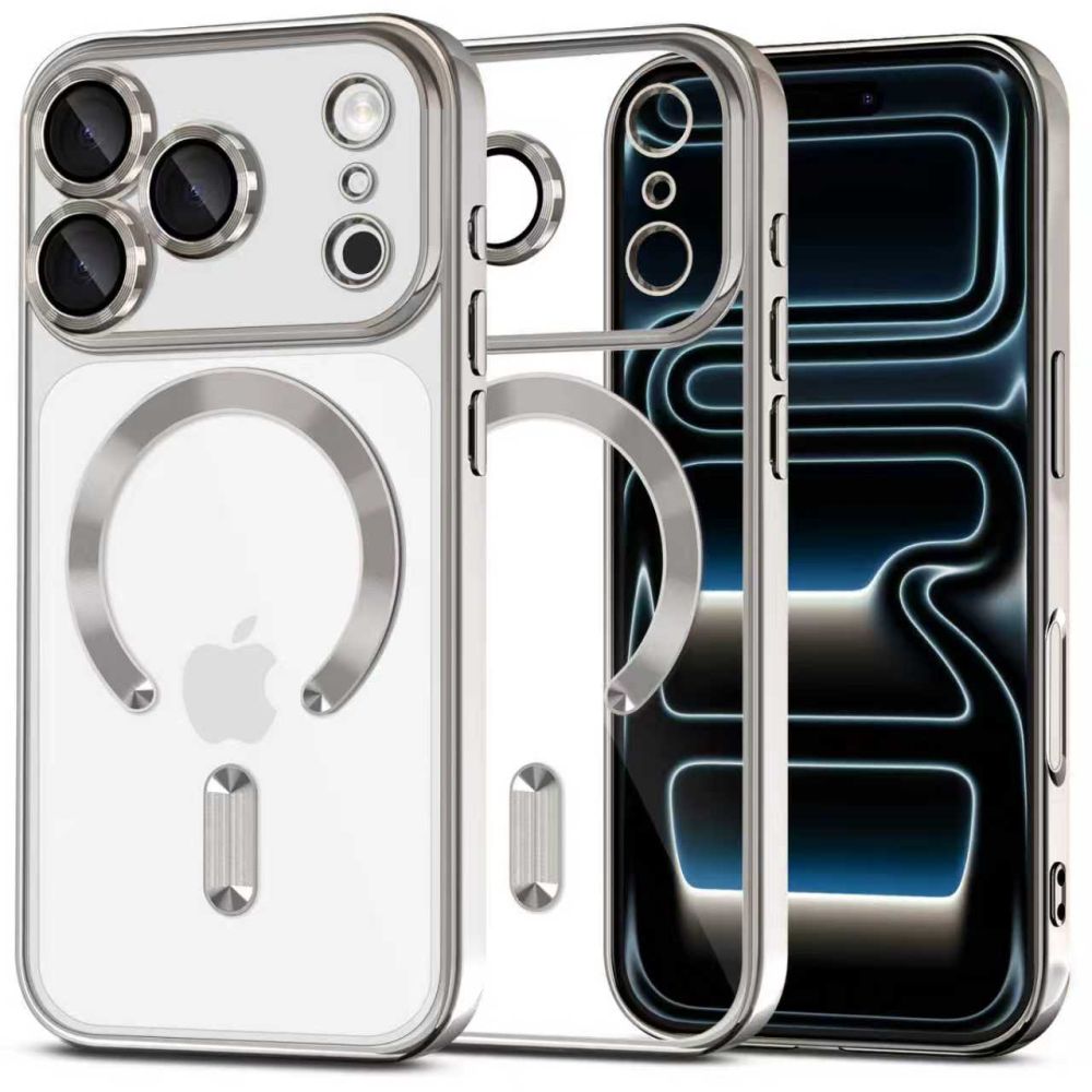 Husa Tech-protect Magflex Magsafe pentru iPhone 17 Pro - Transparent Argintiu
