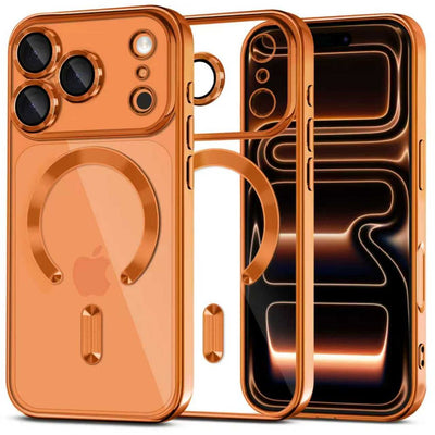 Husa Tech-protect Magflex Magsafe pentru iPhone 17 Pro - Transparent Portocaliu