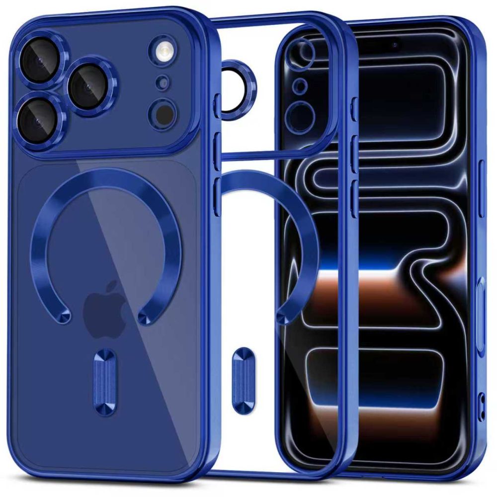 Husa Tech-protect Magflex Magsafe pentru iPhone 17 Pro Max - Transparent Bleumarin