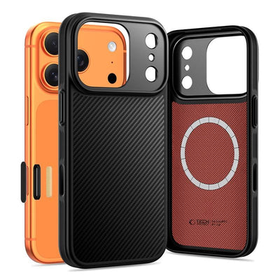 Husa Tech-protect Kevlar Aramid Magsafe pentru iPhone 17 Pro Max - Negru