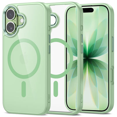 Husa Tech-protect Magmat Magsafe pentru iPhone 17 - Transparent Verde