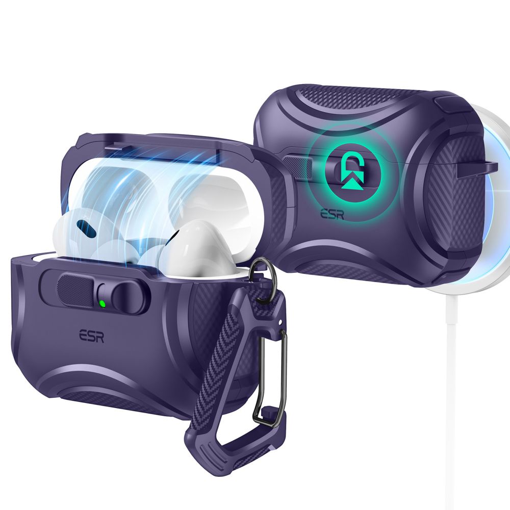 Husa ESR Cyber Flicklock Magsafe pentru AirPods Pro 3 - Mov