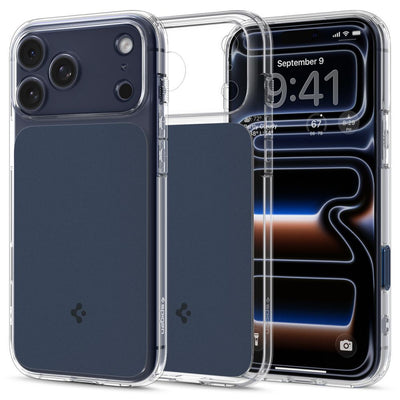 Husa Spigen Thin Fit Magsafe pentru iPhone 17 Pro - Transparent Bleumarin