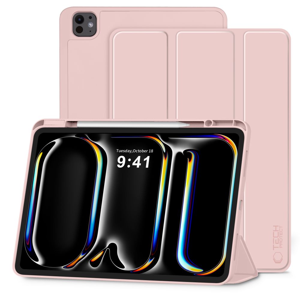 Husa Tech-protect SC Pen pentru iPad Pro 13” 7 / 8 / 2024-2025 - Roz