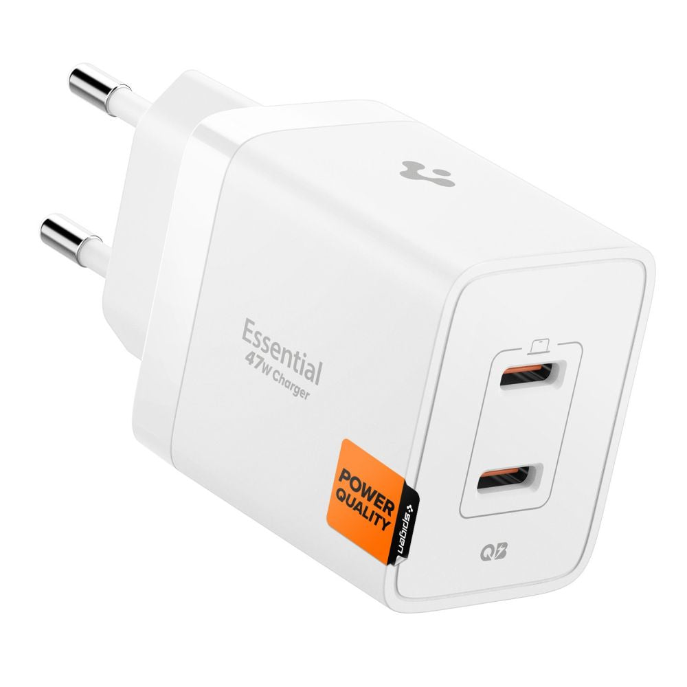 Incarcator priza Spigen Essential Ee472eu 2-port Usc-c 47W - Alb