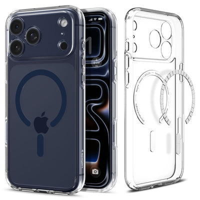 Husa Spigen Ultra Hybrid Magsafe pentru iPhone 17 Pro - Transparent Bleumarin