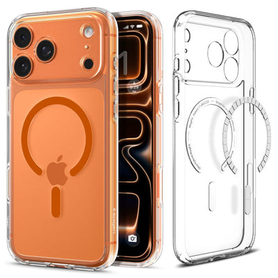 Husa Spigen Ultra Hybrid Magsafe pentru iPhone 17 Pro Max - Transparent Portocaliu
